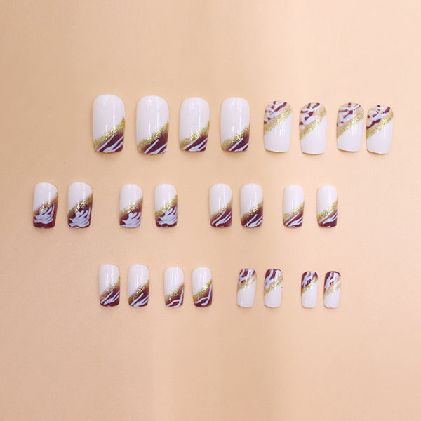 Glossy Medium Square Press on Nails