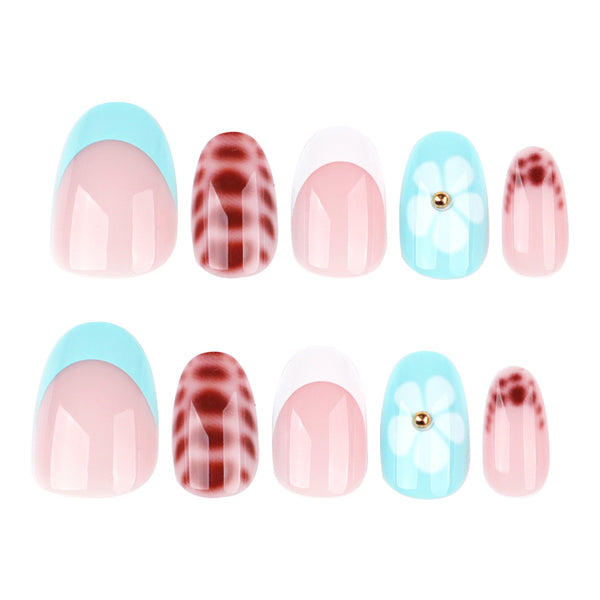 12 Sizes-24 Pcs Press On Nails JP3820