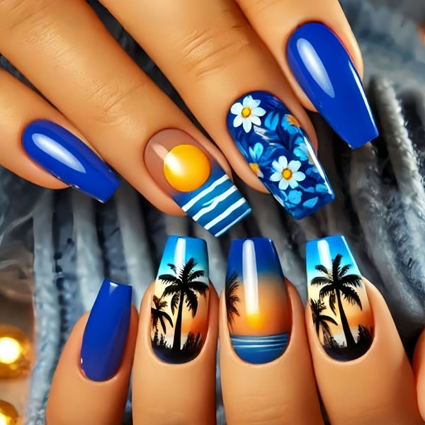 12 Sizes-24 Pcs Press On Nails Y922