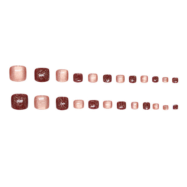 12 Sizes-24 Pcs Press On Nails F164