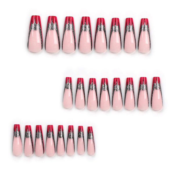 12 Sizes-24 Pcs Press On Nails JP3050