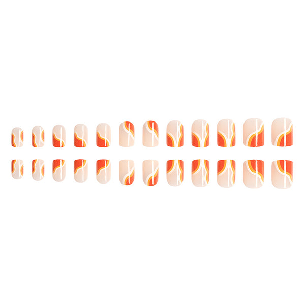 12 Sizes-24 Pcs Press On Nails C103