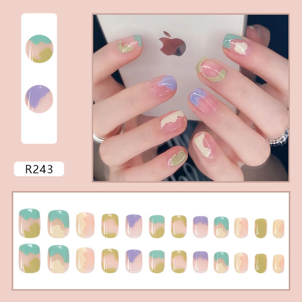 12 Sizes-24 Pcs Press On Nails R241