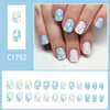 12 Sizes-24 Pcs Press On Nails C1792