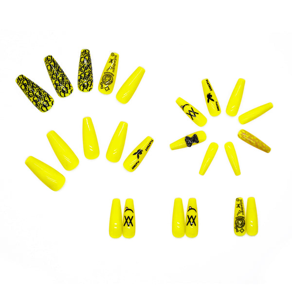 12 Sizes-24 Pcs Press On Nails Z181