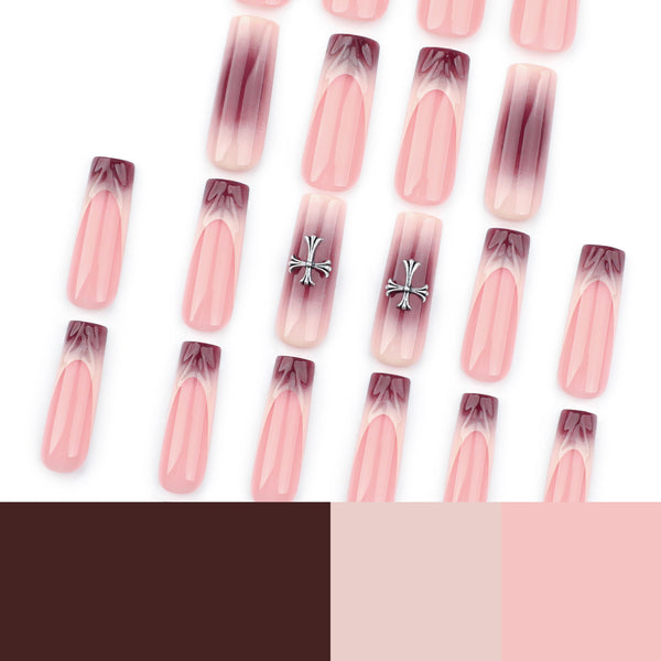 12 Sizes-24 Pcs Press On Nails JP3522