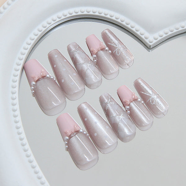 12 Sizes-24 Pcs Press On Nails Z1315