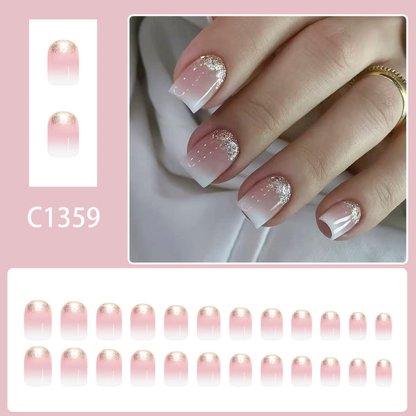 12 Sizes-24 Pcs Press On Nails C1211