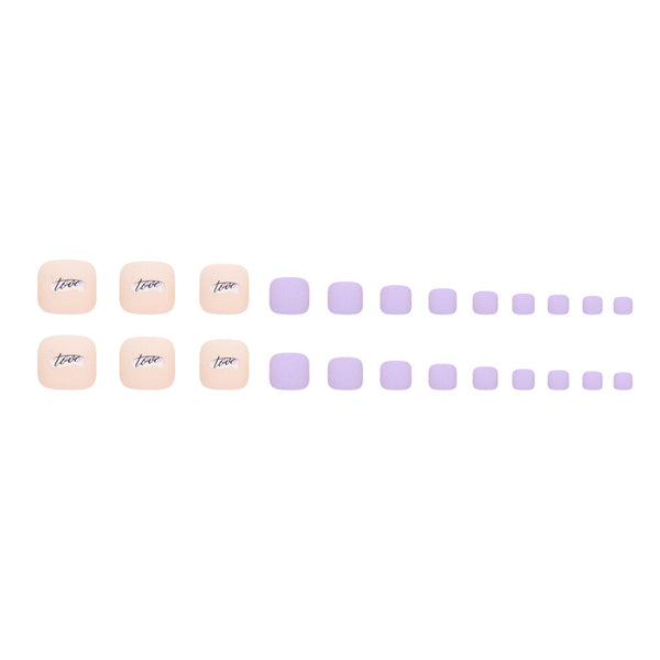 12 Sizes-24 Pcs Press On Nails F121