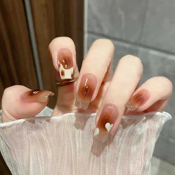 12 Sizes-24 Pcs Press On Nails R661