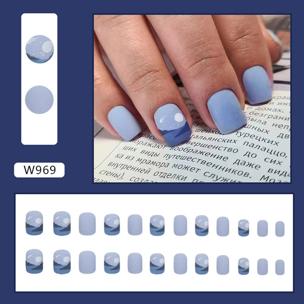 12 Sizes-24 Pcs Press On Nails W962
