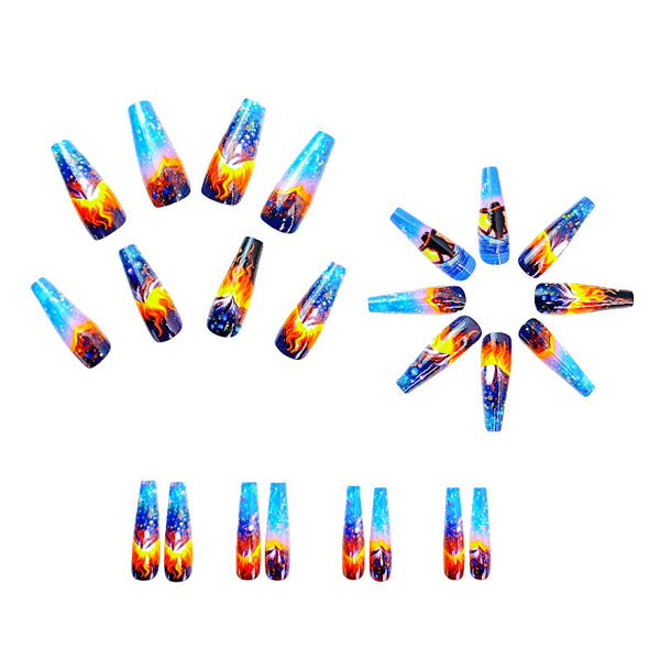 12 Sizes-24 Pcs Press On Nails Y449