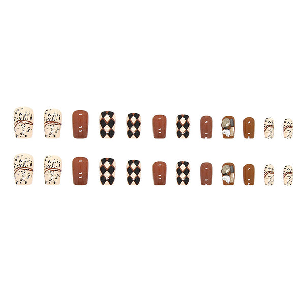 12 Sizes-24 Pcs Press On Nails Z481