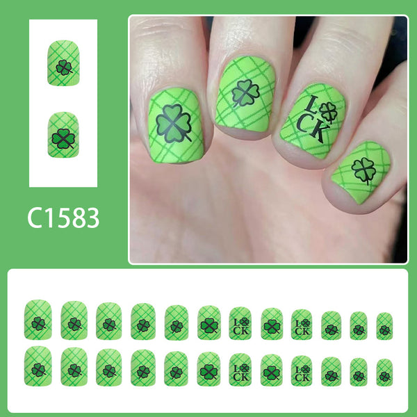 12 Sizes-24 Pcs Press On Nails C1583