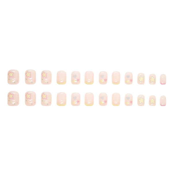 12 Sizes-24 Pcs Press On Nails R724