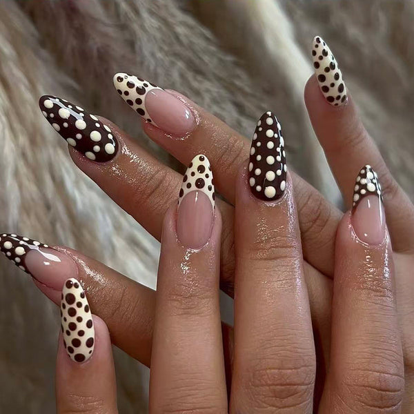12 Sizes-24 Pcs Press On Nails C1369