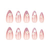 Almond French Medium Pink Press on Nails