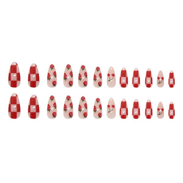 12 Sizes-24 Pcs Press On Nails W1878