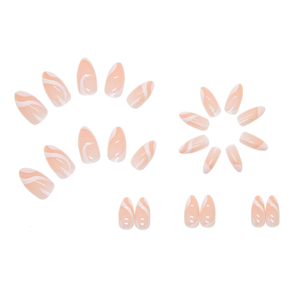 12 Sizes-24 Pcs Press On Nails W005