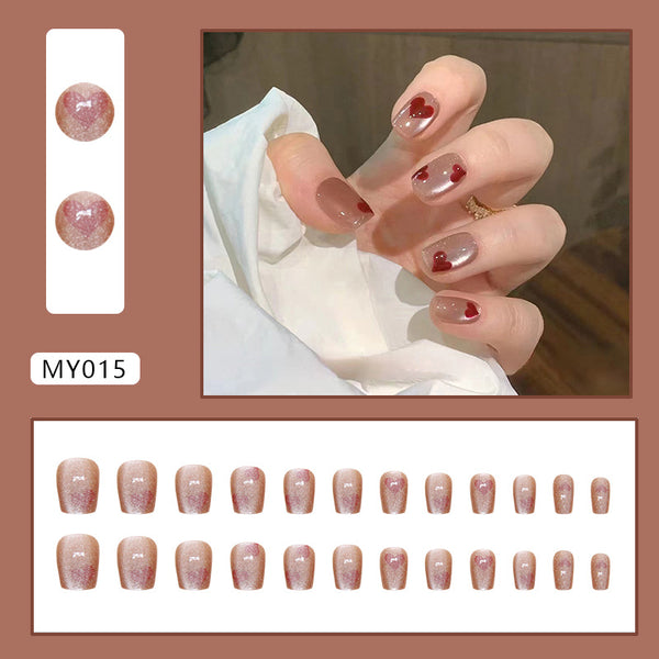 12 Sizes-24 Pcs Press On Nails MY015