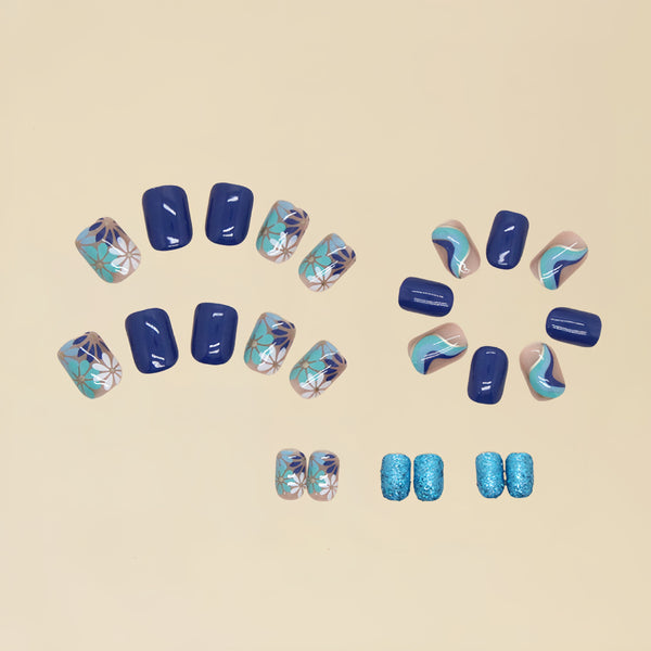 12 Sizes-24 Pcs Press On Nails Y034