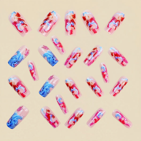 12 Sizes-24 Pcs Press On Nails Y994