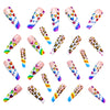 12 Sizes-24 Pcs Press On Nails Y697