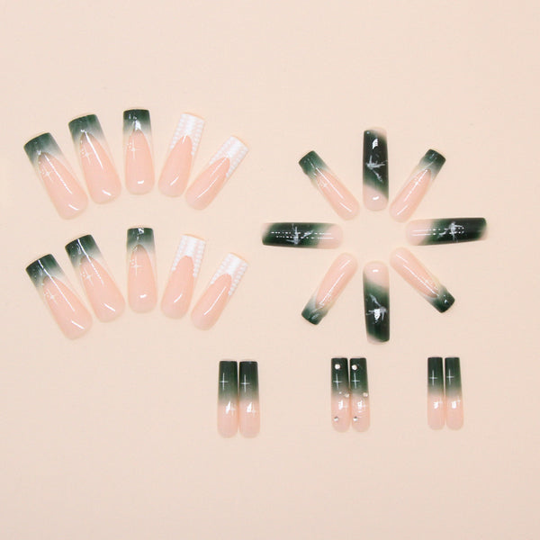 12 Sizes-24 Pcs Press On Nails G013