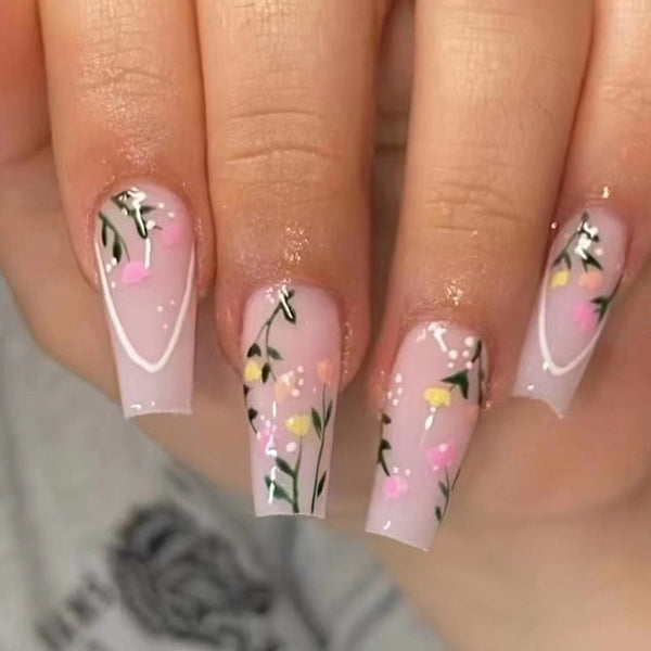 12 Sizes-24 Pcs Press On Nails W512