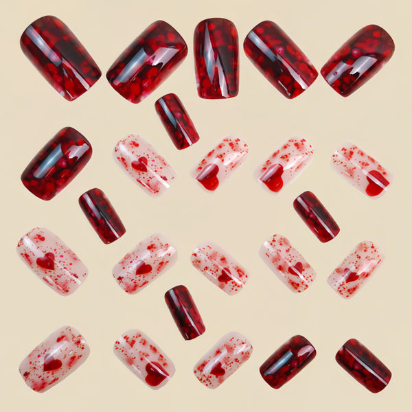 12 Sizes-24 Pcs Press On Nails Y1669