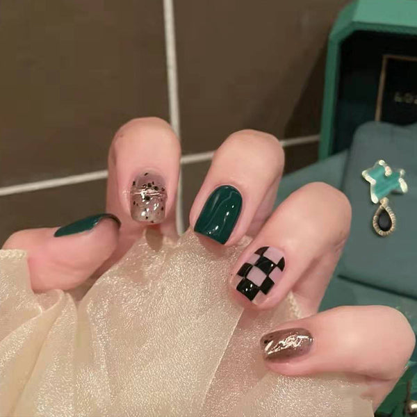 12 Sizes-24 Pcs Press On Nails R324