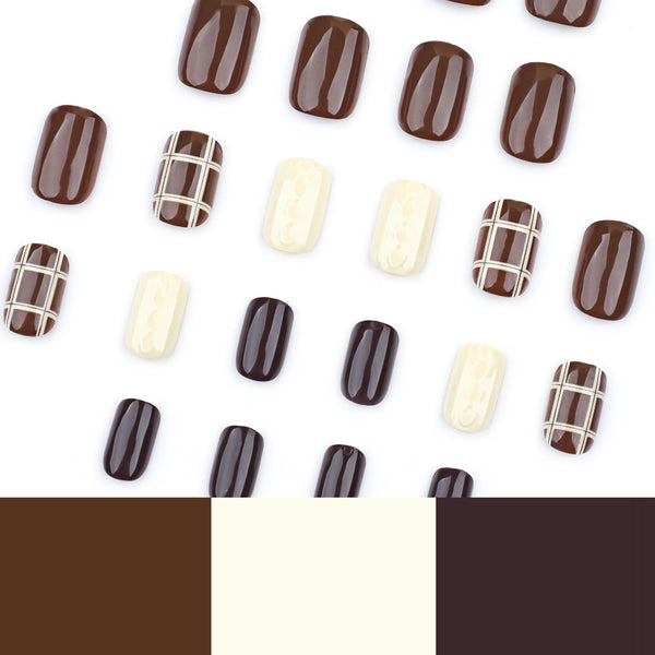 12 Sizes-24 Pcs Press On Nails JP3623