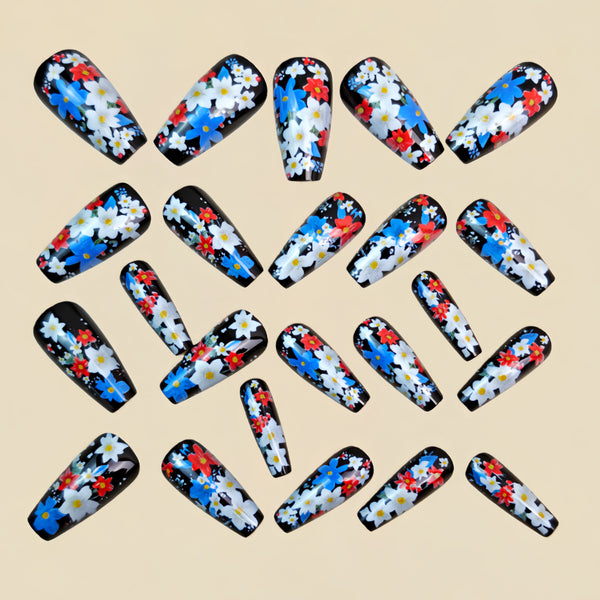 12 Sizes-24 Pcs Press On Nails Y1638
