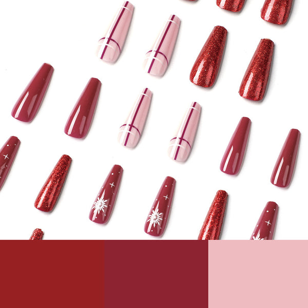 12 Sizes-24 Pcs Press On Nails JP1904