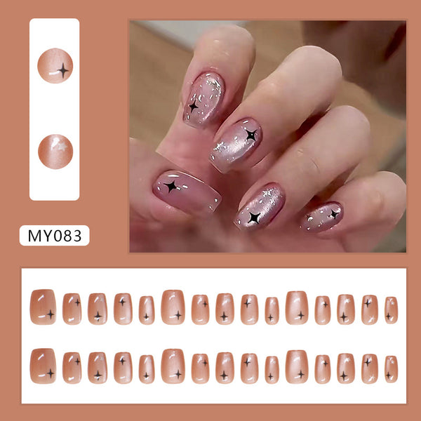 12 Sizes-24 Pcs Press On Nails MY083
