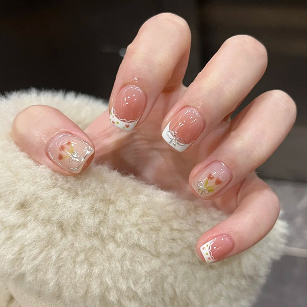 12 Sizes-24 Pcs Press On Nails R926