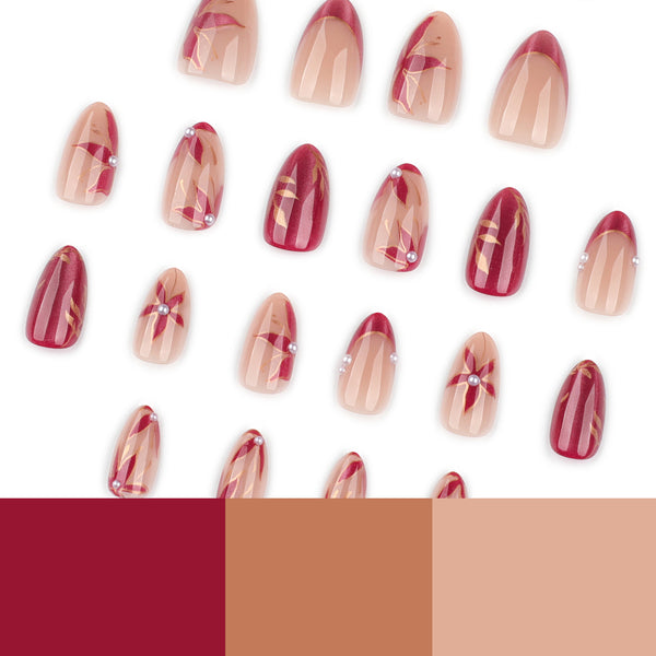 12 Sizes-24 Pcs Press On Nails JP4310
