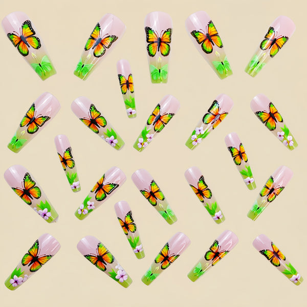 12 Sizes-24 Pcs Press On Nails Y688