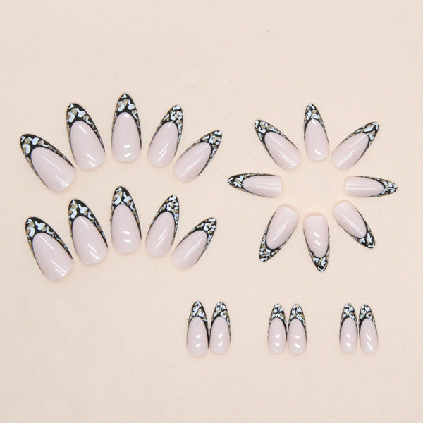 12 Sizes-24 Pcs Press On Nails W750
