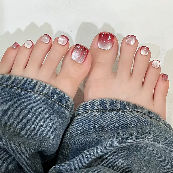 12 Sizes-24 Pcs Press On Nails F158