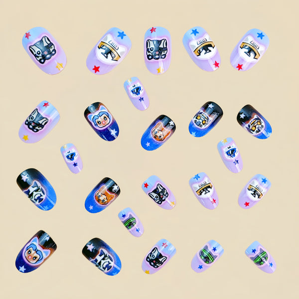 12 Sizes-24 Pcs Press On Nails Y999