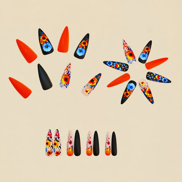 12 Sizes-24 Pcs Press On Nails Y801