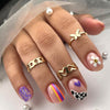 12 Sizes-24 Pcs Press On Nails W1067