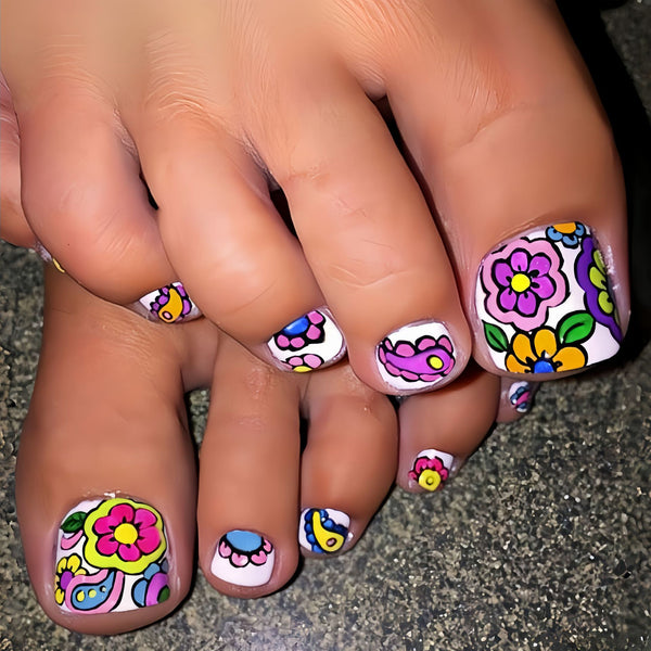12 Sizes-24 Pcs Press On Nails Y1002