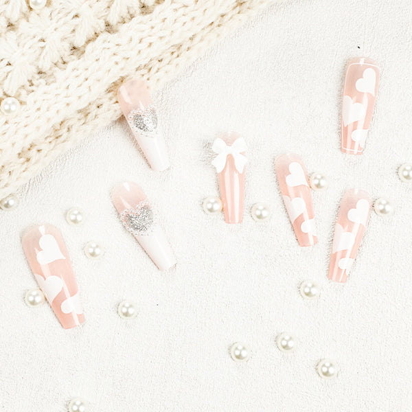 12 Sizes-24 Pcs Press On Nails JP1336