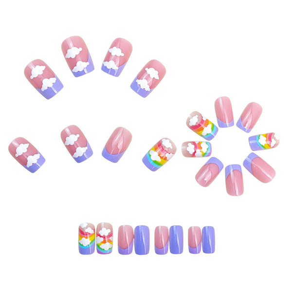 12 Sizes-24 Pcs Press On Nails Y1873