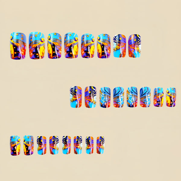 12 Sizes-24 Pcs Press On Nails Y425
