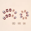 12 Sizes-24 Pcs Press On Nails R716