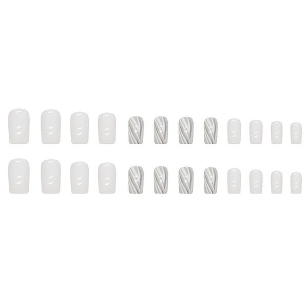 12 Sizes-24 Pcs Press On Nails W387