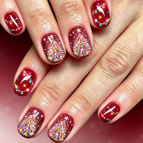 12 Sizes-24 Pcs Press On Nails YS920